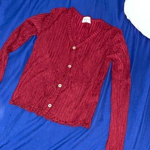 Long sleeve button up top